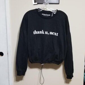 H&M Sweatshirt ARIANA GRANDE Black Large Logo Casual Top